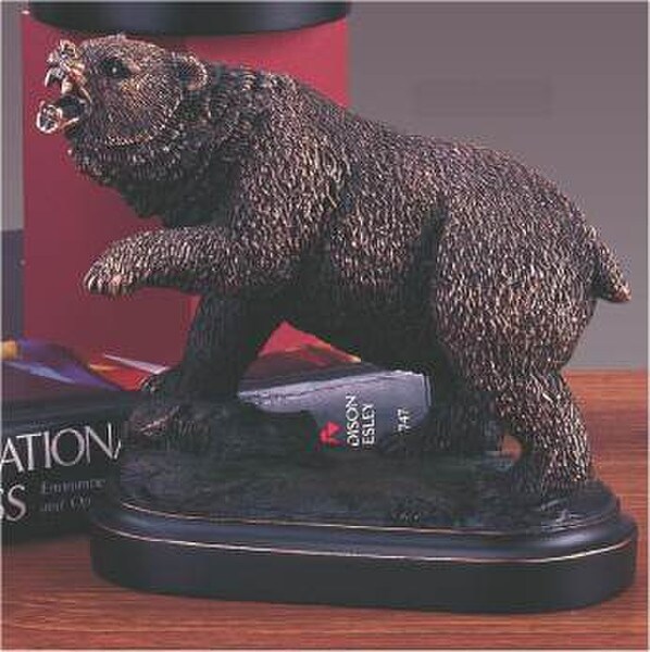 Bear Wildlife Sculpture In a Faux Bronze
